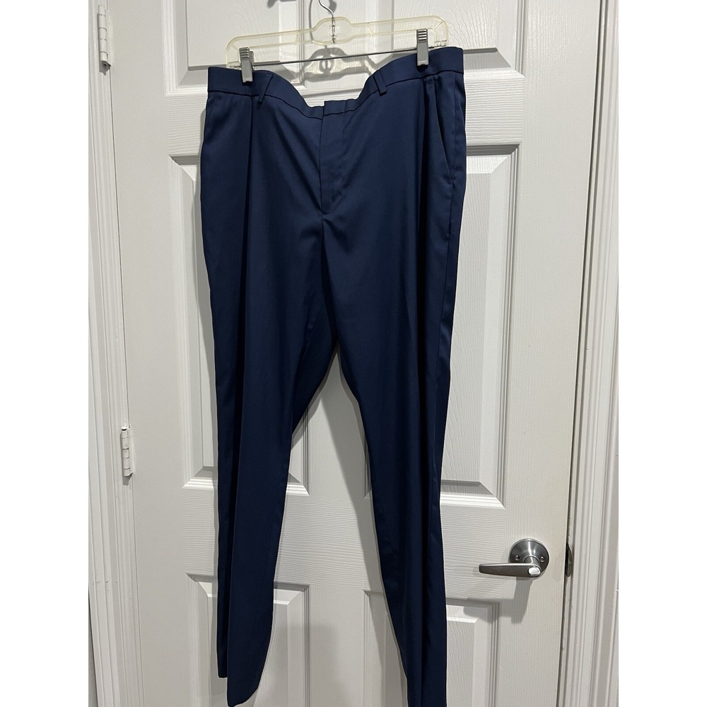 Men's Perry Ellis Portfolio Pants Navy Blue Size 36/30 ..89% nylon, 11% elastine